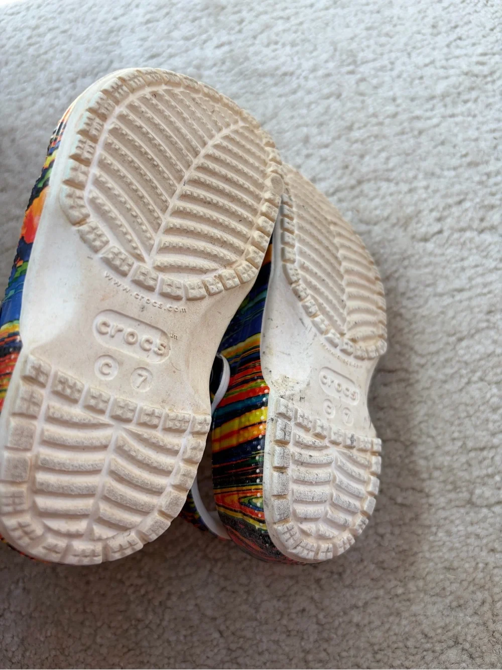 Crocs Toddler Size 7 / C7 Out of this World II Multicolor Tie Dye Clogs Sandals